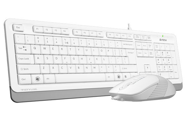 Клавиатура+мышь A4Tech Fstyler F1010, Оптическая Мышь, USB, 1600DPI, Длина кабеля 1,5 метра, Анг/Рус, White Клавиатура+мышь A4Tech Fstyler F1010, Оптическая Мышь, USB, 1600DPI, Длина кабеля 1,5 метра, Анг/Рус, White