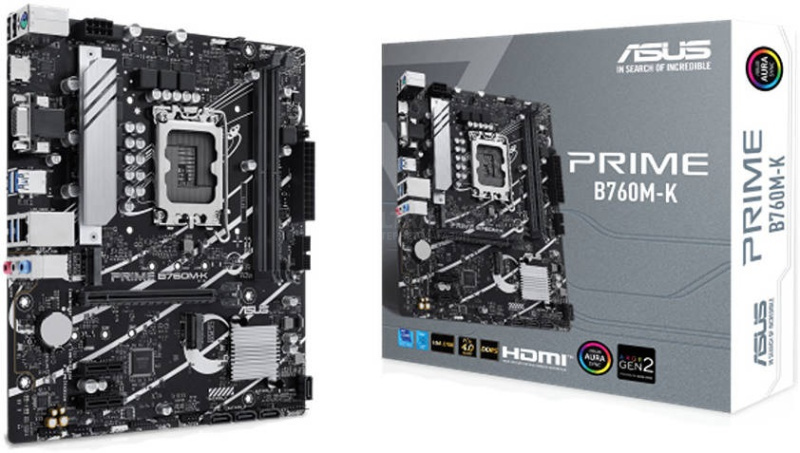 MB LGA1700 ASUS B760M-K,2xDDR5,10xUSB,4xSATAIII,mATX,PCIe16x, 2PCIe1x VGA,HDMI MB LGA1700 ASUS B760M-K,2xDDR5,10xUSB,4xSATAIII,mATX,PCIe16x, 2PCIe1x VGA,HDMI