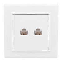 Минск Розетка RJ-45+Phone СП белая EKF Basic