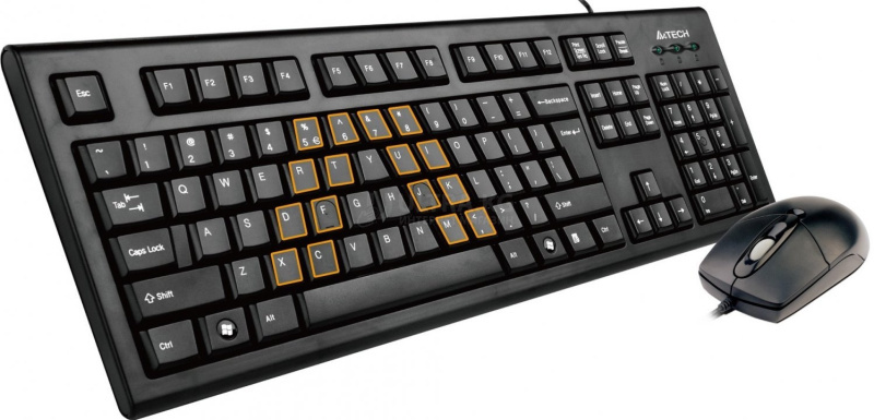 Клавиатура + Мышь A4TECH KR-8572 (KR-85+OP-720), мембранная, 104btns, 1200dpi, 4btns, USB, 1.5 м, Черный Клавиатура + Мышь A4TECH KR-8572 (KR-85+OP-720), мембранная, 104btns, 1200dpi, 4btns, USB, 1.5 м, Черный