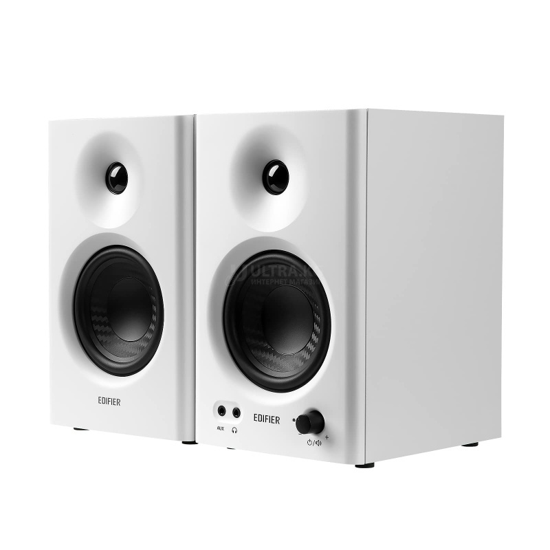Звуковая система cтудийные мониторы Edifier MR4, ≥85dB(A), TRS, RCA, AUX , 21W+21W, Белый Звуковая система cтудийные мониторы Edifier MR4, ≥85dB(A), TRS, RCA, AUX , 21W+21W, Белый