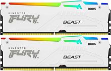 DDR5 64GB (2x32GB) PC-44800 (5600MHz) KINGSTON FURY BEAST WHITE RGB KF556C40BWAK2-64