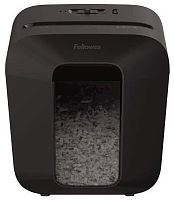 Шредер Fellowes POWERSHRED LX25M Уровень секретности P-4, Фрагмент 4х12 мм, Подача 5(30) лист, Ёмкость корзины 11,5 л, Уничтожение скоб, скрепок, пл. карт, Чёрный