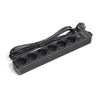 Сетевой фильтр Camelion, CMS-116-5M, 10A/250V, 6 розетки, 5 метра, 220-250В, 10А, картонная коробка, белый