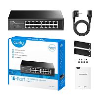 Сетевой коммутатор CUDY FS1016 16x10/100Mbps; VLAN/Default/Extend DIP Switch , 802.3i/u/x
