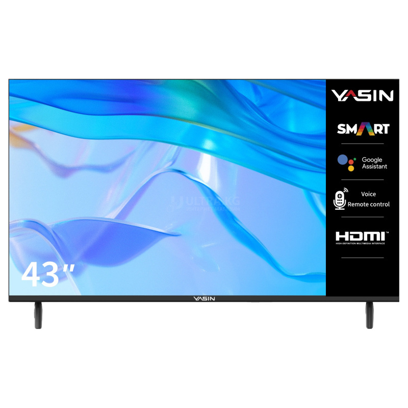 YASIN LED TV 43E9000 43" HD 1920x1080,450 cd/m2 Smart 1000000:1 6ms DVB-T2/C/S2 2xHDMI,USB,WIFI YASIN LED TV 43E9000 43" HD 1920x1080,450 cd/m2 Smart 1000000:1 6ms DVB-T2/C/S2 2xHDMI,USB,WIFI