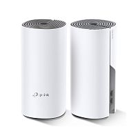 Mesh Wi-Fi система TP-LINK Deco E4(2-PK) AC1200 Dual-Band 867Mb/s 5GHz+300Mb/s 2.4GHz, 2xWAN/LAN 100Mb/s, 2 antennas, MU-MIMO, Parental Control