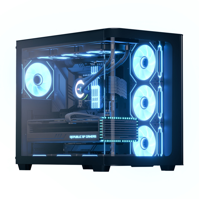 Корпус Aerocool P500C-G-BK-v1, ATX/micro ATX/mini-ITX,2xUSB3.0,HD-Audio+Mic,Кулер 12см,Высота CPU кулер до162мм,VGA до 450мм,2x3.5”/3x2.5,285x380x420 мм,Без Б/П,Чёрный,Included infinity mirror ARGB 4x120mm Корпус Aerocool P500C-G-BK-v1, ATX/micro ATX/mini-ITX,2xUSB3.0,HD-Audio+Mic,Кулер 12см,Высота CPU кулер до162мм,VGA до 450мм,2x3.5”/3x2.5,285x380x420 мм,Без Б/П,Чёрный,Included infinity mirror ARGB 4x120mm