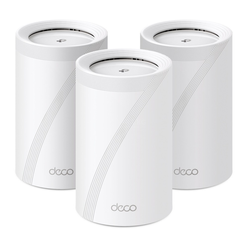 Mesh Wi-Fi система TP-LINK Deco BE65(3-PK) BE9300 Dual-Band,5760Mb/s 6GHz+4320Mb/s 5GHz+574Mb/s 2.4GHz,4xWAN/LAN 2.5Gb/s,4 antenna,MU-MIMO Mesh Wi-Fi система TP-LINK Deco BE65(3-PK) BE9300 Dual-Band,5760Mb/s 6GHz+4320Mb/s 5GHz+574Mb/s 2.4GHz,4xWAN/LAN 2.5Gb/s,4 antenna,MU-MIMO