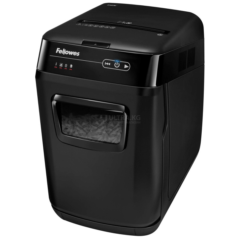 Шредер Fellowes AUTOMAX 150C Уровень секретности P-4, Фрагмент 4х38 мм, Подача 8(150) лист, Ёмкость корзины 32 л, Уничтожение скоб, скрепок, пл. карт, Чёрный Шредер Fellowes AUTOMAX 150C Уровень секретности P-4, Фрагмент 4х38 мм, Подача 8(150) лист, Ёмкость корзины 32 л, Уничтожение скоб, скрепок, пл. карт, Чёрный