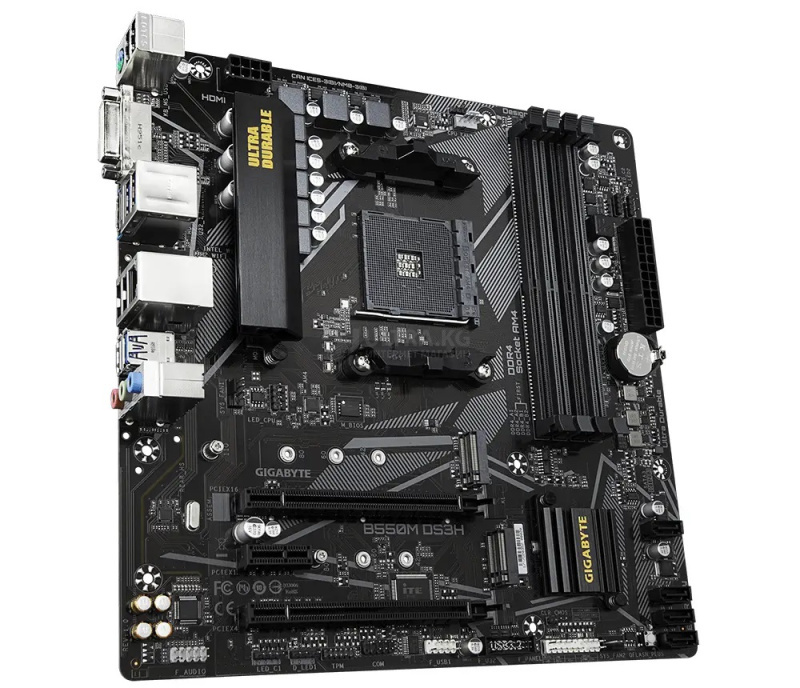 Материнская плата AM4 Gigabyte B550M K ,AMDB550, 4xDDR4 PC37800, 1xPCI-EX16, 1xPCI-EX1, 4xSATA+2M.2, RAID,GBLAN, Sound7.1, mATX, 6xUSB2.0, 6xUSB3.2, HDMI, DP фото 2 Материнская плата AM4 Gigabyte B550M K ,AMDB550, 4xDDR4 PC37800, 1xPCI-EX16, 1xPCI-EX1, 4xSATA+2M.2, RAID,GBLAN, Sound7.1, mATX, 6xUSB2.0, 6xUSB3.2, HDMI, DP фото 2