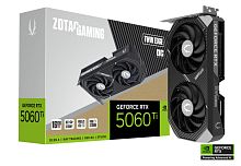 Видеокарта RTX 5060Ti ZOTAC GAMING GeForce RTX 5060 Ti Twin Edge OC 16GB GDDR7, Engine clock 2602MHz, Memory clock 28000MHz, 128Bit, 3xDP, HDMI [ZT-B50620H-10M]