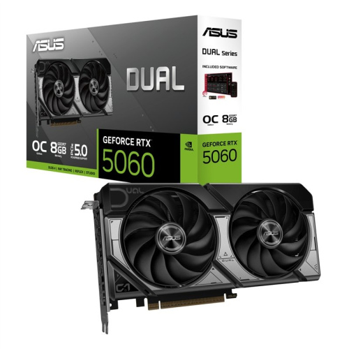 GEFORCE RTX5060 OC 8GB GDDR7 128bit 2565Mhz 3xDP HDMI ASUS DUAL-RTX5060-O8G