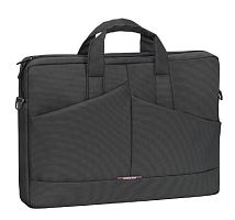 Сумка для ноутбука RivaCase 8731 15.6" Серая. Плотный материал. Двойная молния.Три внешних кармана на молнии, органайзер. Ручки для транспортировки. Регулируемый съемный плечевой ремень.