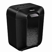 Шредер Fellowes POWERSHRED LX45 Уровень секретности P-4, Фрагмент 4х37 мм, Подача 8(50)лист, Ёмкость корзины 17 л, Уничтожение скоб, скрепок, пл. карт, Чёрный