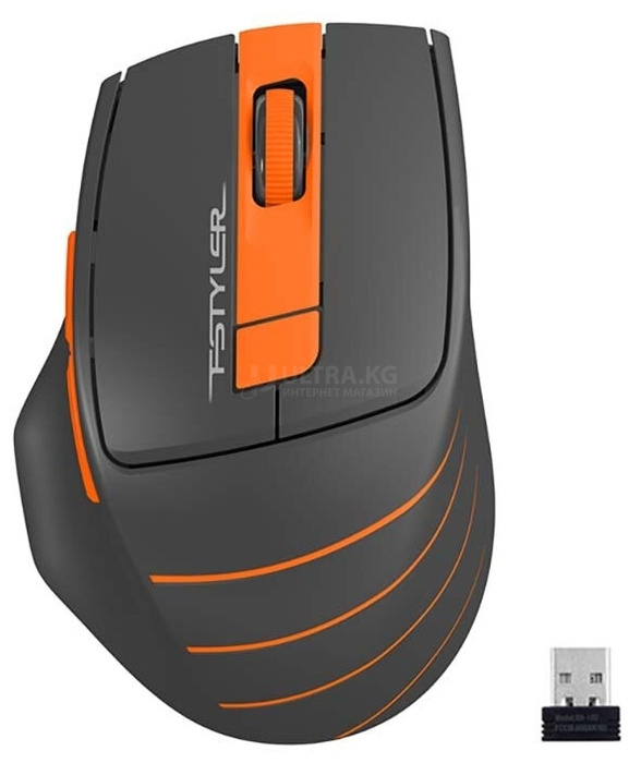 Беспроводная мышь A4Tech Fstyler FG30, Оптическая 2000dpi, 4 кнопки, USB, до 10 м, Оранжевый Беспроводная мышь A4Tech Fstyler FG30, Оптическая 2000dpi, 4 кнопки, USB, до 10 м, Оранжевый