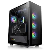 Корпус Thermaltake Divider 500 TG ARGB/Black CA-1T4-00M1WN-01, 3mm Tempered Glass x 4, ATX/Micro ATX/Mini ITX USB2x3.0+1xTypeC, HD-Audio, Высота CPU куллера до 170мм, VGA до 390мм, 530x230x466мм, Без Б/П, Черный