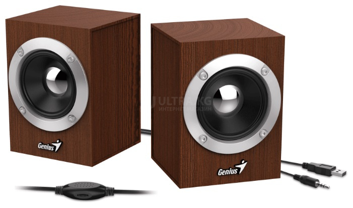 Звуковая система Genius SP-HF280 Wood, 3W x 2, 4ОМ, 100Hz-20KHz, 1,2 м, 3,5мм 31730028400 Звуковая система Genius SP-HF280 Wood, 3W x 2, 4ОМ, 100Hz-20KHz, 1,2 м, 3,5мм 31730028400