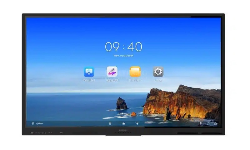 Интерактивная панель Aeromax YC980D, Android 14, 8+128GB, 98" (3840x2160) UHD LED 4K, Touch, 20 точек касания, закаленное стекло, антибликовый, BT, WiFi, HDMI, VGA, LAN, AV, wall mounted bracket Интерактивная панель Aeromax YC980D, Android 14, 8+128GB, 98" (3840x2160) UHD LED 4K, Touch, 20 точек касания, закаленное стекло, антибликовый, BT, WiFi, HDMI, VGA, LAN, AV, wall mounted bracket