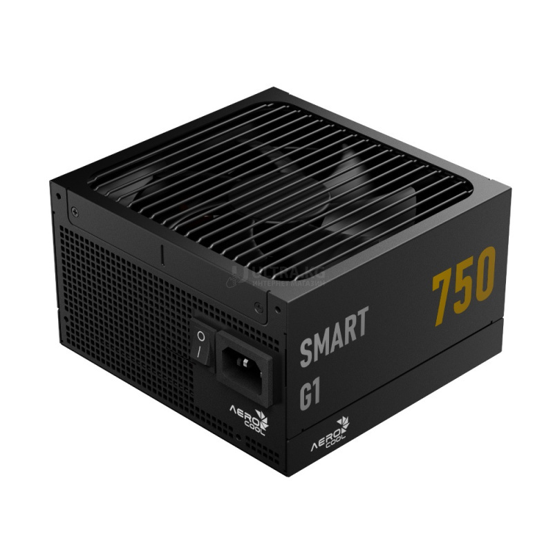 Блок питания 750W Aerocool SMART G1 750,750W, ATX, 80 PLUS Gold, 20+4 pin, 8pin, 4+4pin,8*Sata, 6*Molex, 6*PCI-E 6+2 pin, Вентилятор 13.5см, Кабель питания, Чёрный Блок питания 750W Aerocool SMART G1 750,750W, ATX, 80 PLUS Gold, 20+4 pin, 8pin, 4+4pin,8*Sata, 6*Molex, 6*PCI-E 6+2 pin, Вентилятор 13.5см, Кабель питания, Чёрный