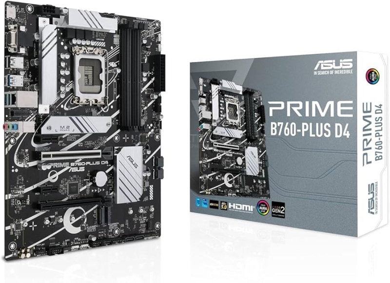 MB LGA1700 ASUS B760-PLUS,4xDDR5,10xUSB,4xSATAIII,ATX,2PCIe16x, 2PCIe1x,VGA HDMI,DP MB LGA1700 ASUS B760-PLUS,4xDDR5,10xUSB,4xSATAIII,ATX,2PCIe16x, 2PCIe1x,VGA HDMI,DP