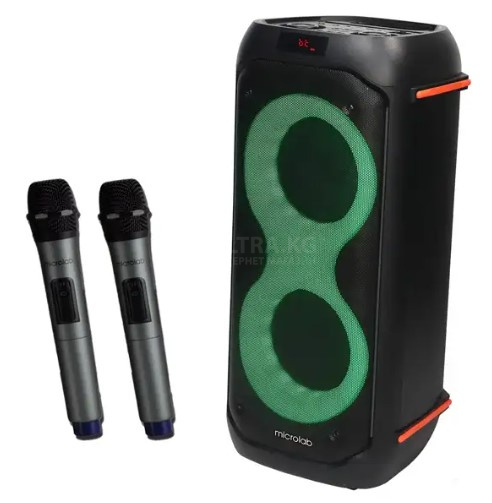 Microlab Party Speaker PT602W 40W RGB LED, 2*Mic, BT,4000mAH, 3.5mm Line in, microSD,USB, Remote Microlab Party Speaker PT602W 40W RGB LED, 2*Mic, BT,4000mAH, 3.5mm Line in, microSD,USB, Remote