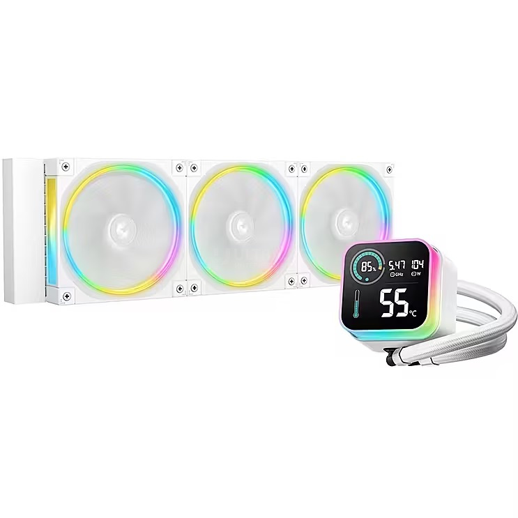 DEEPCOOL LQ360 ULTRA WH ARGB 120*3 FAN, LED DIGITAL DISPLAY, LGA1851/1700/1200/115*/AMD WHITE DEEPCOOL LQ360 ULTRA WH ARGB 120*3 FAN, LED DIGITAL DISPLAY, LGA1851/1700/1200/115*/AMD WHITE