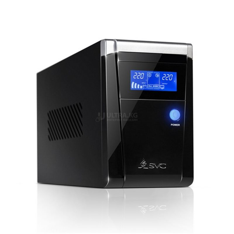 ИБП UPS SVC V-800-F-LCD, Smart, USB, Мощность 800ВА/480Вт, Диапазон работы AVR: 165-275В, Бат.: 12В/9 Аx1шт., 3 вых.: 2 Shuko CEE7+1 IEC C13 (Bypass), Защита тел. линии, Чёрный ИБП UPS SVC V-800-F-LCD, Smart, USB, Мощность 800ВА/480Вт, Диапазон работы AVR: 165-275В, Бат.: 12В/9 Аx1шт., 3 вых.: 2 Shuko CEE7+1 IEC C13 (Bypass), Защита тел. линии, Чёрный