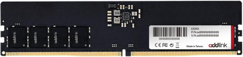 Оперативная память DDR5 16GB ADDLINK Spider P5 5600MHz, 1.1V, CL46, 288-Pin UDIMM, Desktop, PMIC, Поддержка Intel and AMD Platforms, BLACK [ad16GB56C46P5U]