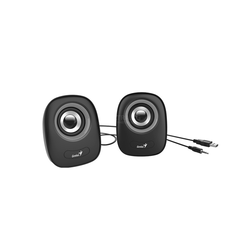 Звуковая система Genius SP-Q160 Dark Grey, 6W (3W x 2), USB питание, 150Hz-20KHz, 1,5 м, 3,5 мм Звуковая система Genius SP-Q160 Dark Grey, 6W (3W x 2), USB питание, 150Hz-20KHz, 1,5 м, 3,5 мм