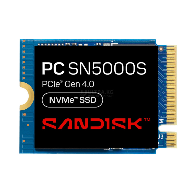Твердотельный накопитель SSD 512GB SanDisk PC SN5000S M.2 2230 NVMe PCIe Gen4x4 Read , Write - 6000, 4200MB -без упаковки Твердотельный накопитель SSD 512GB SanDisk PC SN5000S M.2 2230 NVMe PCIe Gen4x4 Read , Write - 6000, 4200MB -без упаковки