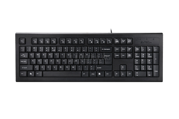 Клавиатура A4Tech KR-85, мембранная, 104btns, USB, COMFORT ROUND EDGE Клавиатура рус/англ/кырг, 1.5m, Черный -Т Клавиатура A4Tech KR-85, мембранная, 104btns, USB, COMFORT ROUND EDGE Клавиатура рус/англ/кырг, 1.5m, Черный -Т