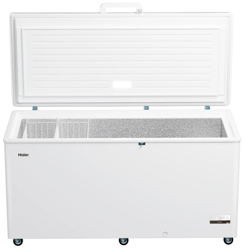 Морозильный ларь Haier HCE520RFC оснащен 6 колесами, 2 поворотных колеса Морозильный ларь Haier HCE520RFC оснащен 6 колесами, 2 поворотных колеса
