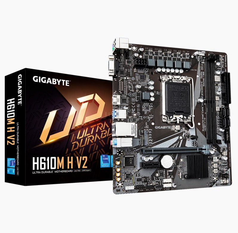 MB LGA1700 GIGABYTE H610M H,2xDDR5,12xUSB,4xSATAIII,mATX,M.2,PCIe16x, PCIe1x, HDMI,VGA MB LGA1700 GIGABYTE H610M H,2xDDR5,12xUSB,4xSATAIII,mATX,M.2,PCIe16x, PCIe1x, HDMI,VGA