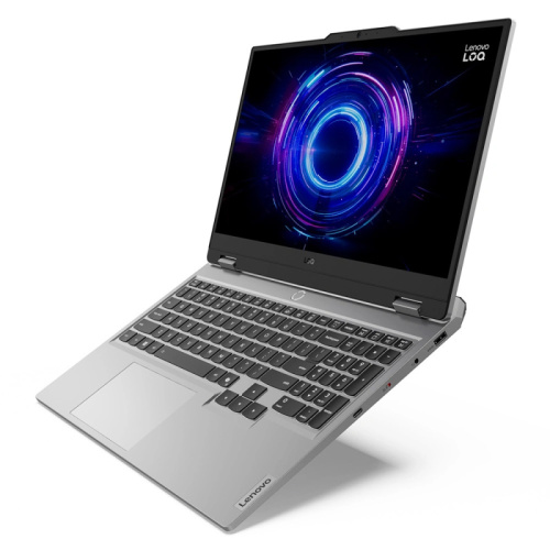 Ноутбук Lenovo LOQ 15IRX10, Intel Core i7-13650HX(up to 4.9GHz), 16GB DDR5, 512GB SSD NVMe, 15.6" FHD (1920x1080) IPS 144Hz, RTX 5060 8GB, Type-C HDMI LAN WF BT HMDI DOS, клав.с подсв EN-RU, Luna Grey [83JE00YQRK]