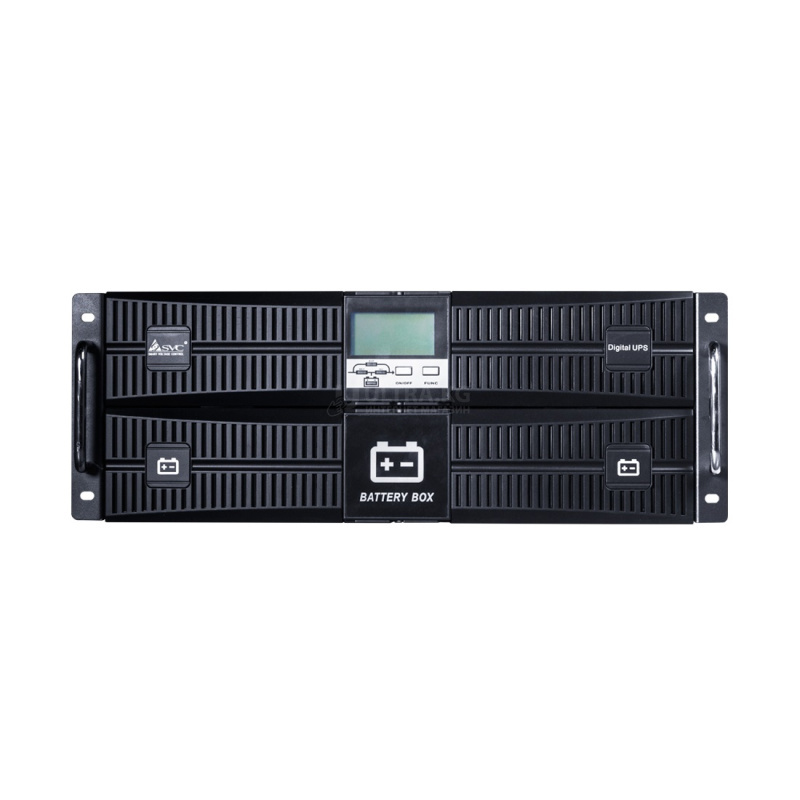 ИБП UPS SVC RT-6KL-LCD, Мощность 6кВА/6кВт, Стоечный 19'' 4U,RT-серия, On-Line, LED-LСD\RS-232, SMART USB, Диапазон работы AVR: 110-288В, Бат.:12В/7Aч*16шт., Вентилятор: 8cм*2шт., Клеммное подключение, Чёрный ИБП UPS SVC RT-6KL-LCD, Мощность 6кВА/6кВт, Стоечный 19'' 4U,RT-серия, On-Line, LED-LСD\RS-232, SMART USB, Диапазон работы AVR: 110-288В, Бат.:12В/7Aч*16шт., Вентилятор: 8cм*2шт., Клеммное подключение, Чёрный