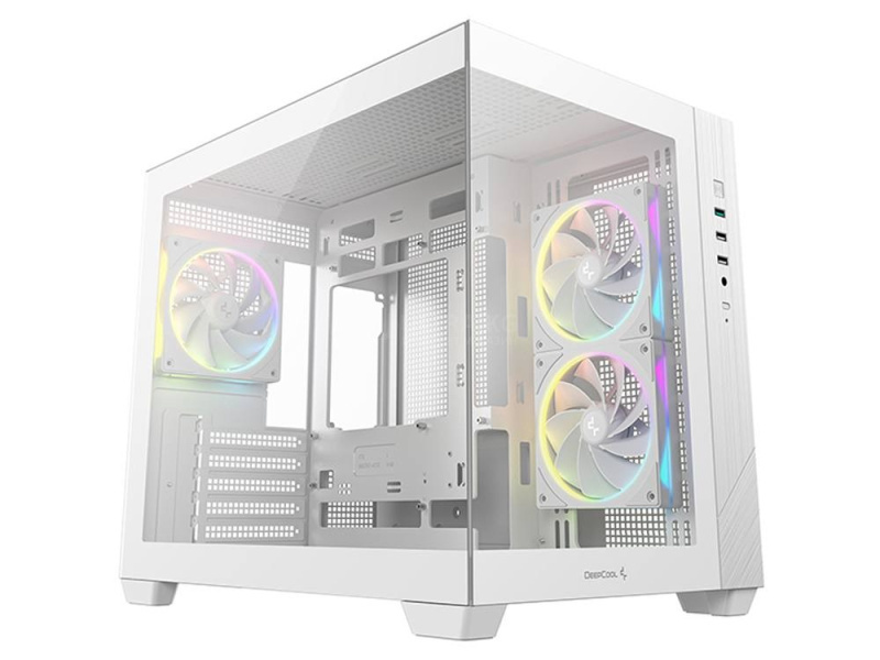 DEEPCOOL MATX CG330 3F WH WHITE w/o PSU USB3.0×2 Front + 3×120mm ARGB FANS DEEPCOOL MATX CG330 3F WH WHITE w/o PSU USB3.0×2 Front + 3×120mm ARGB FANS