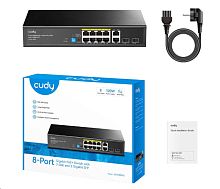Сетевой коммутатор CUDY GS1010PS2 10x1000Mbpc, 2x1.25G SFP Slots, PoE budget до 110Вт; блок питания 120Вт; до 30Вт, VLAN/Default/Extend DIP Switch , 802.3i/u/ab/z/x/af/at