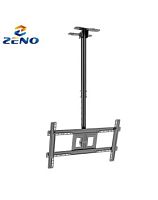 Потолочный кронштейн для ТВ и мониторов Kaloc Zeno T750, Макс. Нагрузка-68.5 кг, Диагональ экрана от 32"до 80", Наклон 0°/+12°, Расстояние до потолка 1236-1585mm, VESA 100x100, 400x400mm, Чёрный